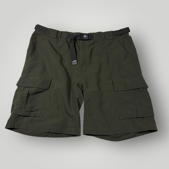 The North Face Other - The North Face Mens XL Green Nylon Belted Cargo Hiking Shorts RN61661